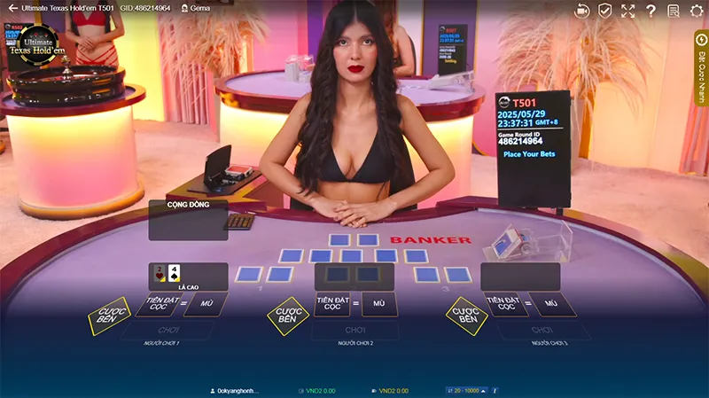 Poker SV388: Hướng dẫn luật chơi và chiến thuật cơ bản 2025 1 Giao diện chơi Poker SV388